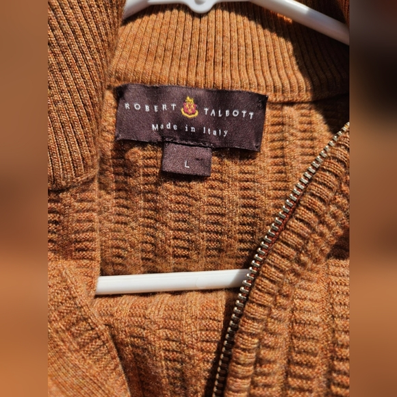 Robert Talbott Sleeveless Knit Zip-Up Vest - Made in Italy - Size Large - Picture 2 of 4